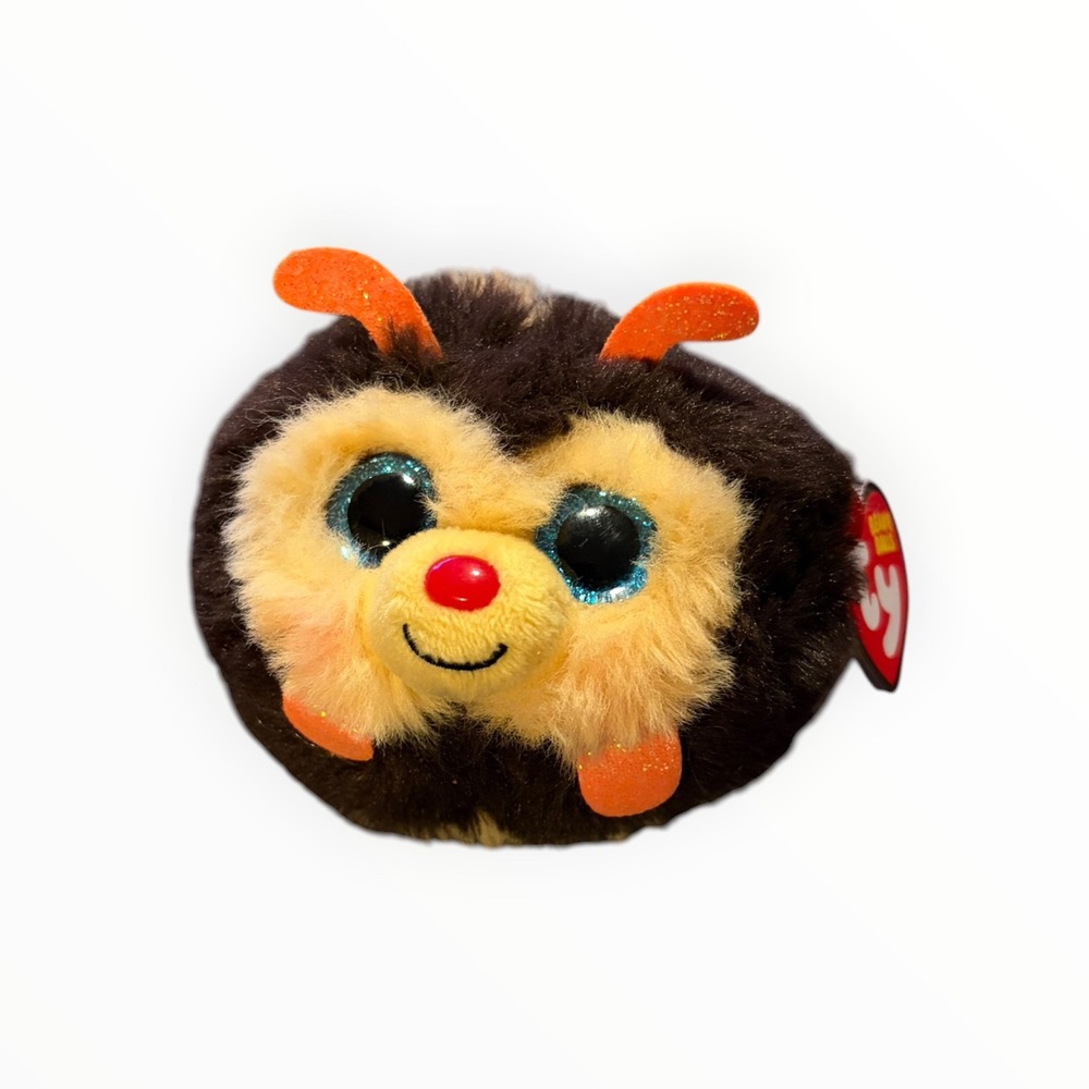 Ty Beanie Balls Zinger Bee Plush 3 inch Bumblebee September 8 Birthday NWT